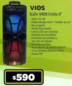 Soriana Híper Vios bafle doble 8" oferta