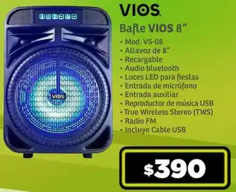 Soriana Híper Vios bafle 8" oferta