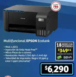 Soriana Híper Epson ecotank multifuncional oferta