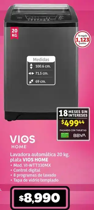 Soriana Híper Vios lavadora automática oferta