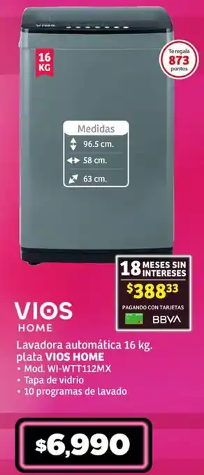 Soriana Híper Vios home lavadora automática oferta