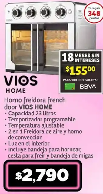 Soriana Híper Vios home horno freidora french door oferta