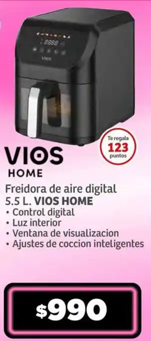 Soriana Híper Vios home freidora de aire digital oferta