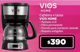 Soriana Híper Vios home cafetera 4 tazas oferta