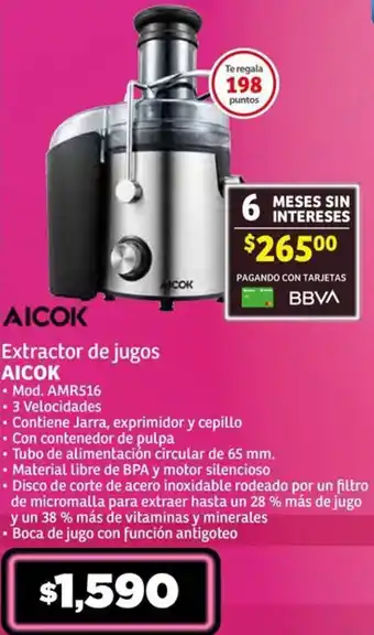 Soriana Híper Aicok extractor de jugos oferta