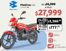 Soriana Híper Bajaj platina 100 colores oferta