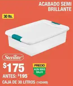 The Home Depot Sterilite - caja de 30 litros oferta