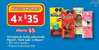 Walmart Nestlé - variedad de leche saborizada, yogim o alpura oferta