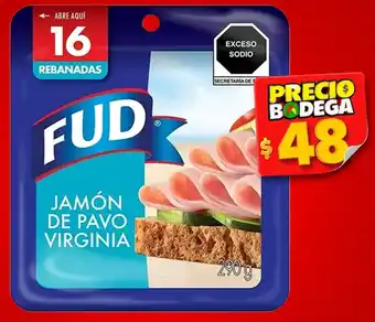 Bodega Aurrerá Jamón de pavo virginia oferta