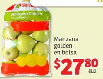 Soriana Híper Manzana golden en bolsa oferta