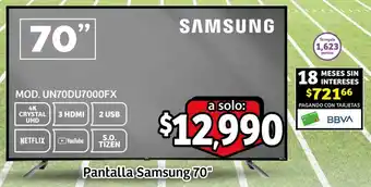 Soriana Mercado Samsung pantalla 70" oferta