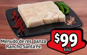 Soriana Mercado Menudo de res panza rancho santa fe oferta