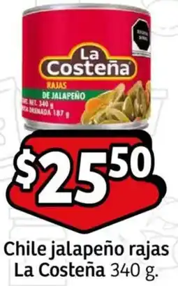 Soriana Mercado La costeña chile jalapeño rajas oferta