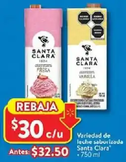 Walmart Santa clara variedad de leche saborizada oferta