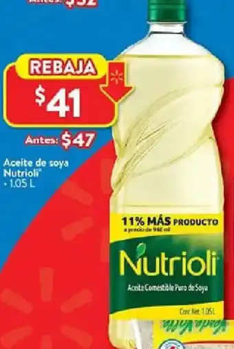 Walmart Nutrioli aceite de soya oferta