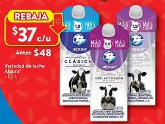 Walmart Alpura variedad de leche oferta