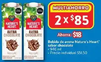 Walmart Nature's heart bebida de avena oferta