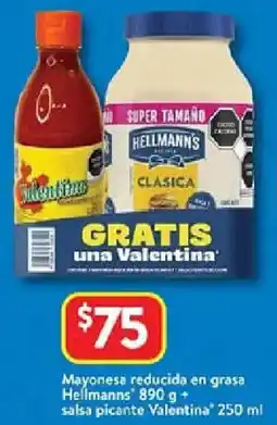 Walmart Mayonesa reducida en grasa hellmanns oferta