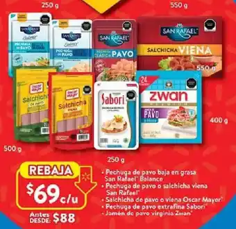 Walmart San rafael pechuga de pavo baja en grasa balance oferta