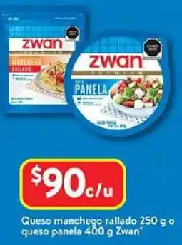 Walmart Zwan queso manchego rallado oferta