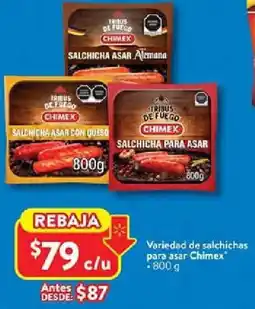 Walmart Chimex variedad de salchichas para asar oferta