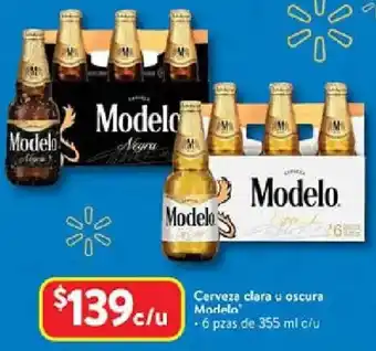 Walmart Modelo cerveza clara u oscura oferta