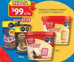 Walmart Nestlé o holanda cremissimo! variedad de helado oferta