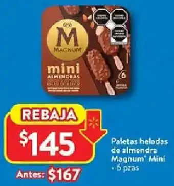 Walmart Magnum mini paletas heladas de almendra oferta