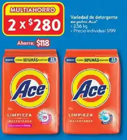 Walmart Ace Variedad de detergente en polvo oferta