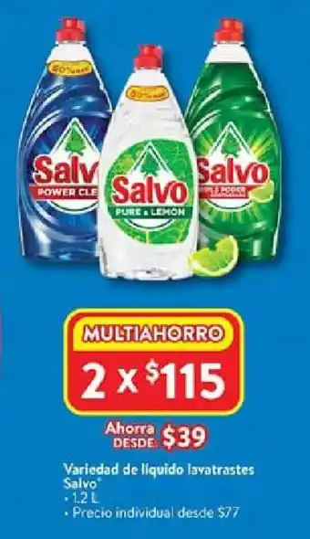 Walmart Salvo variedad de líquido lavatrastes oferta