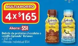 Walmart Splenda balance bebida de proteína chocolate o vainilla oferta