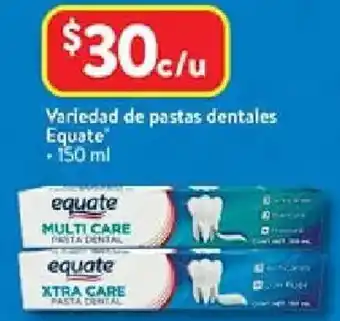 Walmart Equate variedad de pastas dentales oferta