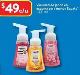 Walmart Equate variedad de jabón en espuma para manos oferta