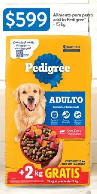 Walmart Pedigree alimento para perro adulto oferta