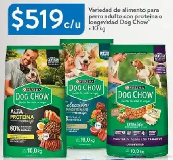 Walmart Dog chow variedad de alimento para perro adulto con proteína o longevidad oferta