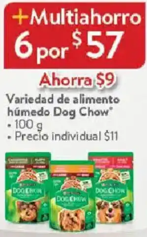 Walmart Dog chow variedad de alimento húmedo oferta