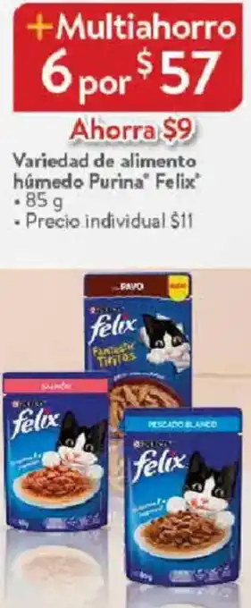 Walmart Purina felix variedad de alimento húmedo oferta