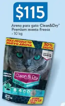 Walmart Clean&dry arena para gato premium menta fresca oferta