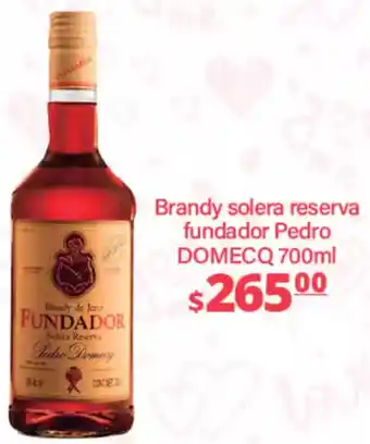 La Comer Domecq brandy solera reserva fundador pedro oferta