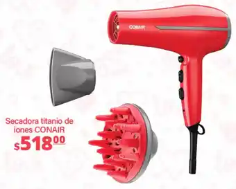 La Comer Conair secadora titanio de iones oferta