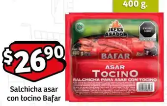 Soriana Mercado Bafar salchicha asar con tocino oferta