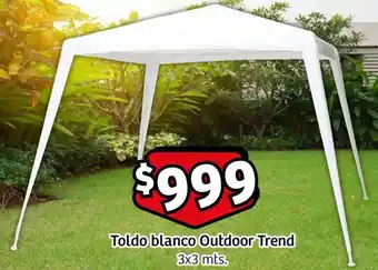 Soriana Mercado Toldo blanco outdoor trend oferta