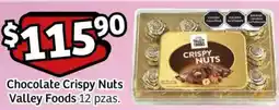 Soriana Mercado Valley foods chocolate crispy nuts oferta