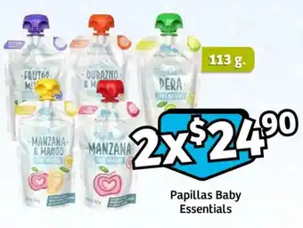 Soriana Mercado Essentials papillas baby oferta