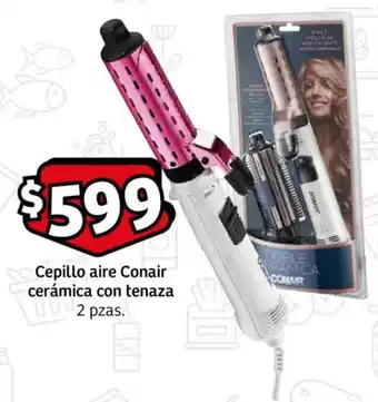 Soriana Mercado Cepillo aire Conair cerámica con tenaza oferta