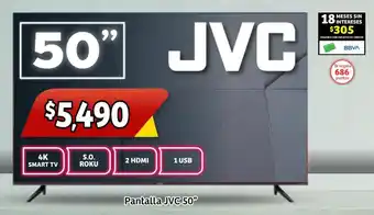 Soriana Mercado Jvc smart tv pantalla 50" oferta