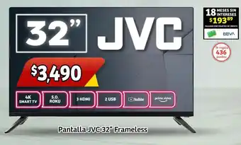 Soriana Mercado Jvc smart tv pantalla 32" frameless oferta