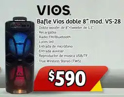 Soriana Mercado Vios bafle doble 8" oferta