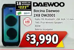 Soriana Mercado Daewoo bocina 2x8 dw2001 oferta