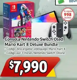 Soriana Mercado Consola nintendo switch oled mario kart 8 deluxe bundle oferta